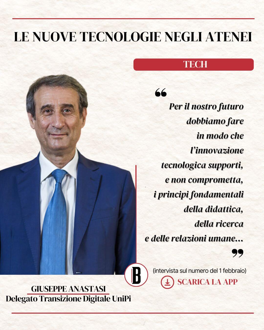 Anastasi, UniPi: «Innovarsi o sparire: la sfida per le università»